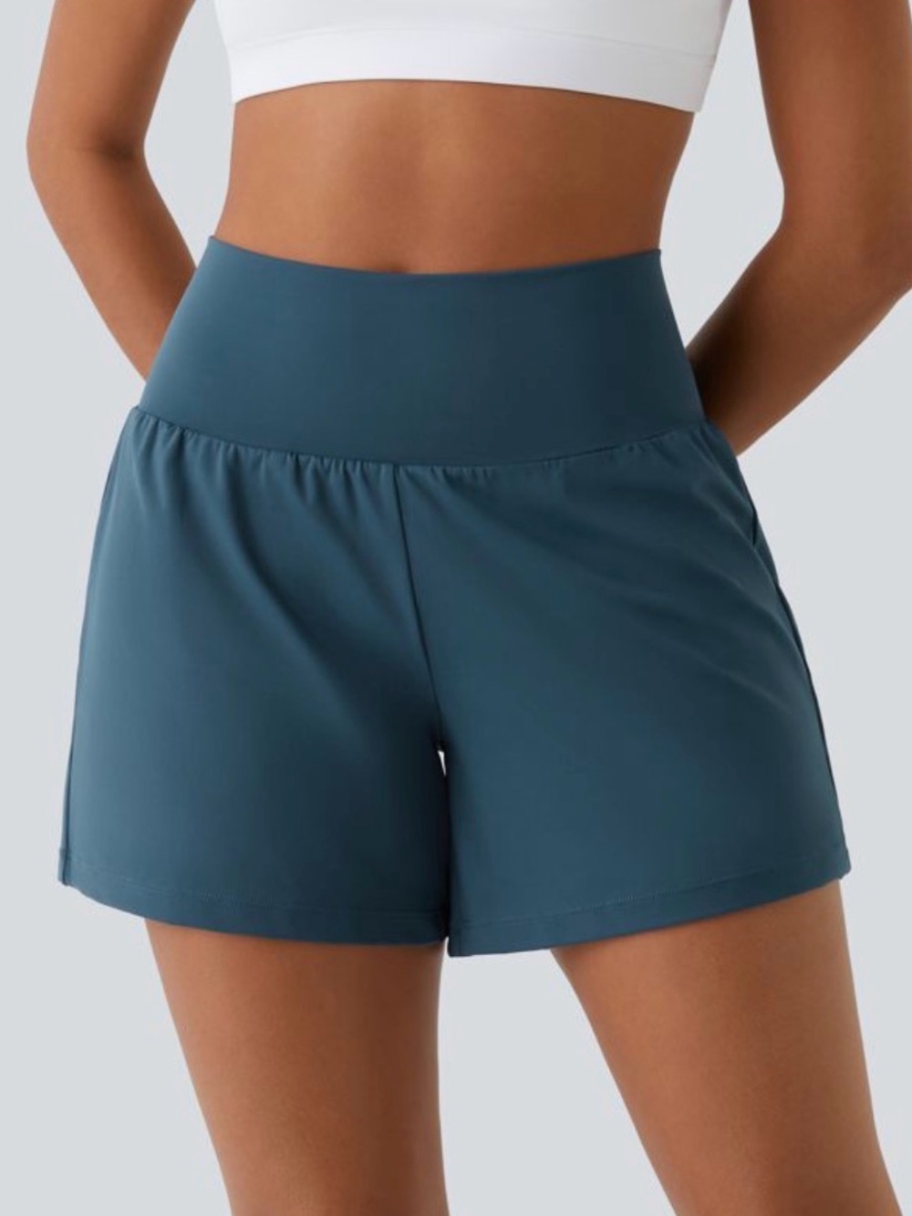 HALARA Airy Super High Waisted 2-in-1 InstantCool Yoga Shorts 5''